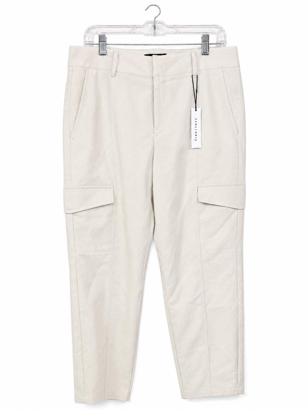 Sanctuary Pants Womens 30 Cargo Utility Bone Cream Pockets Gorpcore Ankle